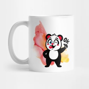 Cute Panda Says Ok - Adorable Panda - Kawaii Panda Mug